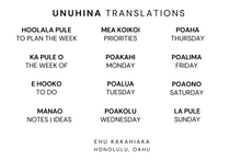 Load image into Gallery viewer, HOOLALA PULE | HAWAIIAN LANGUAGE WEEKLY PLANNER NOTEPAD