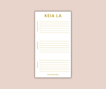 Load image into Gallery viewer, KEIA LA | NOTEPAD - GOLD
